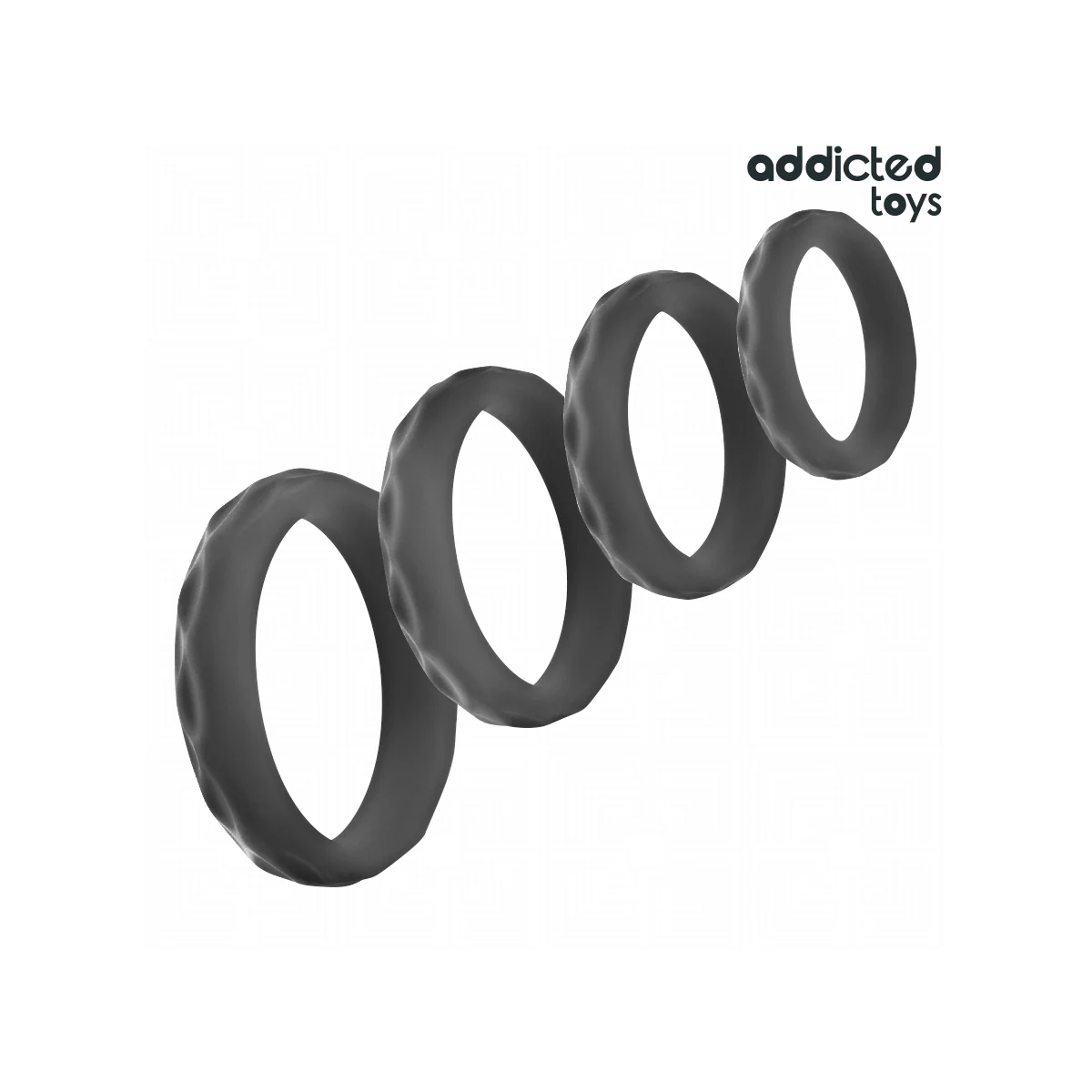 SET MIT STRUKTURIERTEM COCKRING IN 4 GRÖSSEN VON ADDICTED TOYS