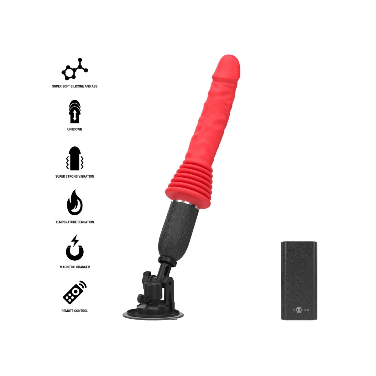 CYNTHIA MIT FERNBEDIENUNGS-STOSSVIBRATOR MIT WÄRMEFUNKTION VON INTENSE FUN