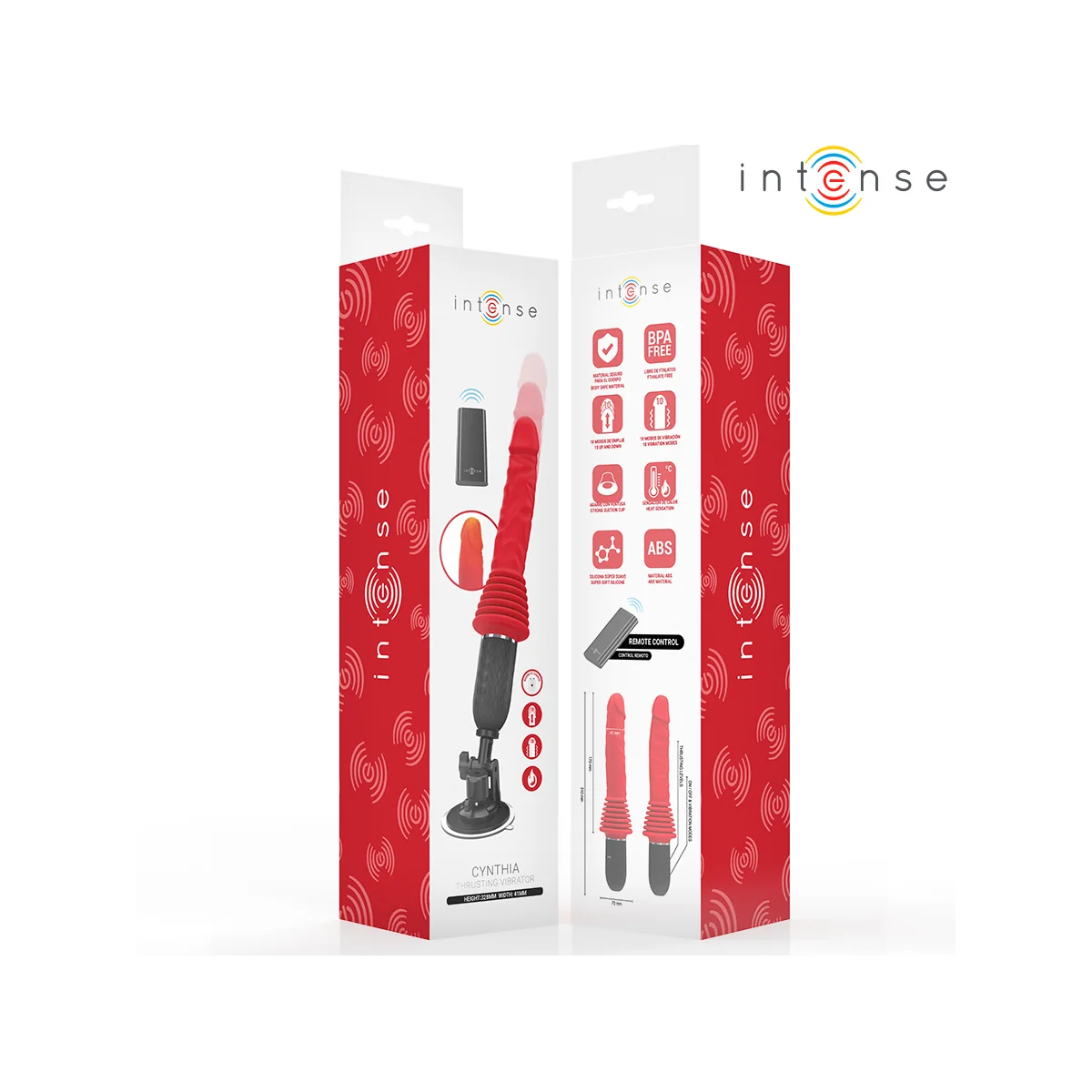 CYNTHIA MIT FERNBEDIENUNGS-STOSSVIBRATOR MIT WÄRMEFUNKTION VON INTENSE FUN