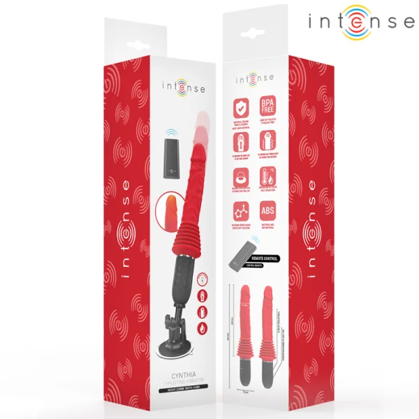 CYNTHIA MIT FERNBEDIENUNGS-STOSSVIBRATOR MIT WÄRMEFUNKTION VON INTENSE FUN