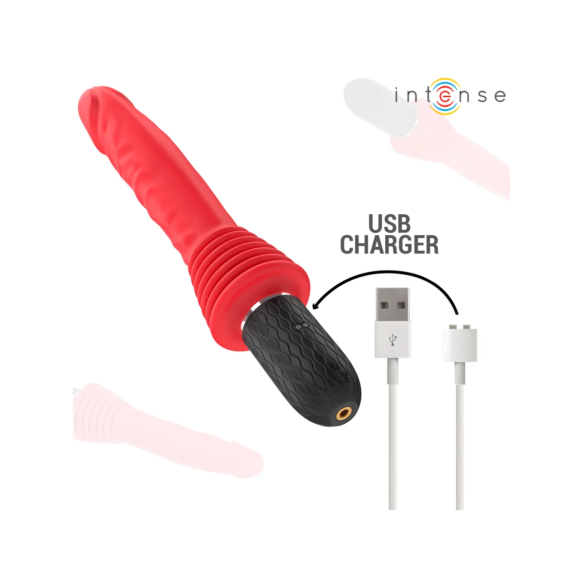 CYNTHIA MIT FERNBEDIENUNGS-STOSSVIBRATOR MIT WÄRMEFUNKTION VON INTENSE FUN