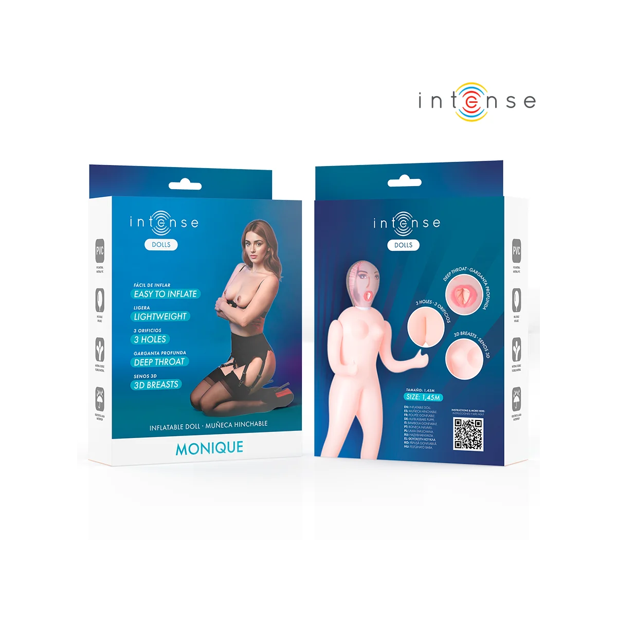 MONIQUE AUFBLASBARE PUPPE MIT DREI ÖFFNUNGEN VON INTENSE DOLLS