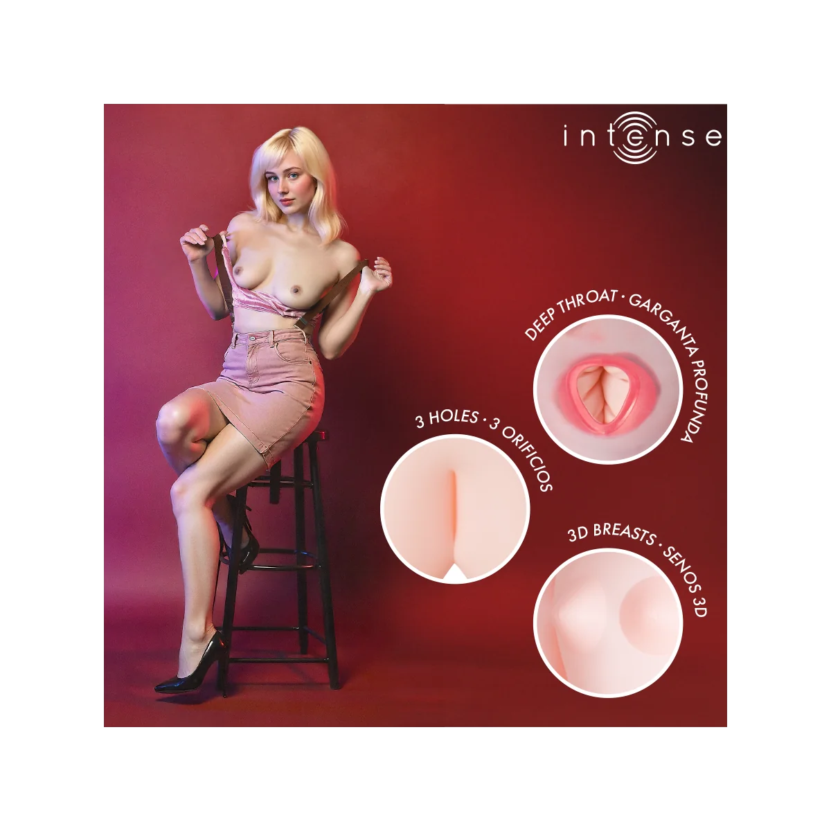 AUFBLASBARE PUPPE INGRID MIT DREI ÖFFNUNGEN VON INTENSE DOLLS