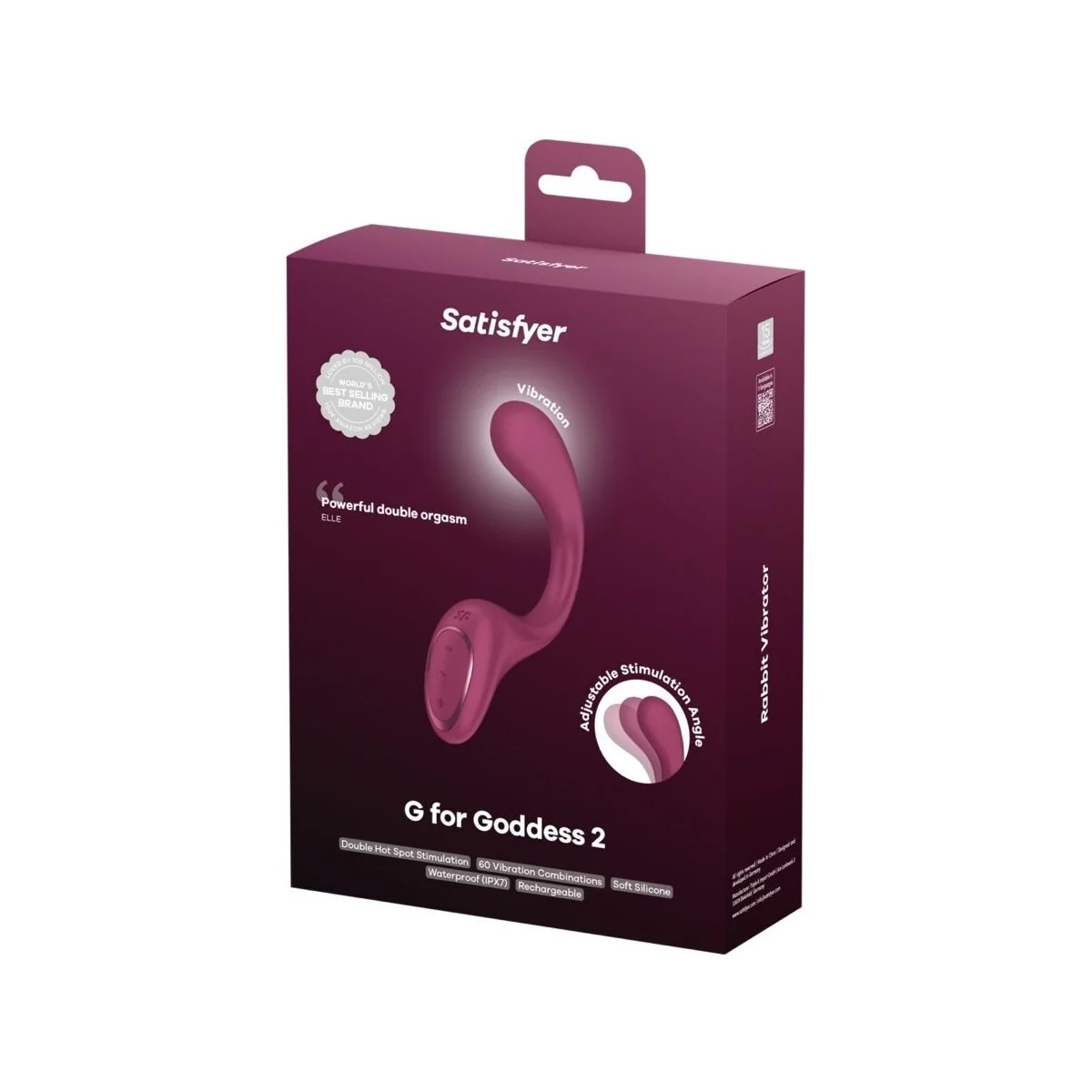 G FOR GODDESS 2 RABBIT VIBRATOR FLASCHE BORDEAUX VON SATISFYER VIBRATOR