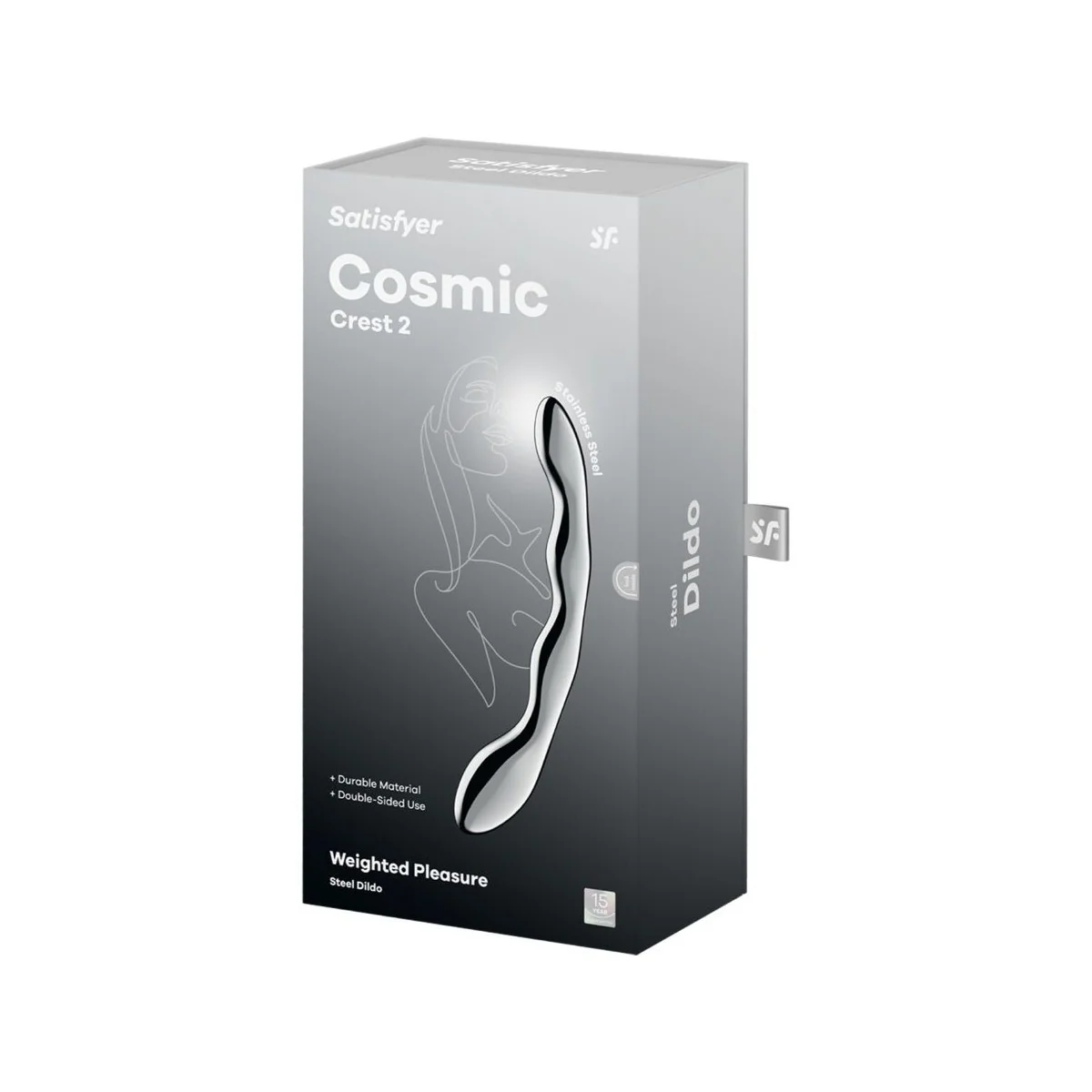 COSMIC CREST 2 DOPPELDILDO AUS EDELSTAHL VON SATISFYER DILDO