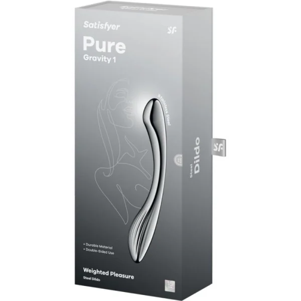 PURE GRAVITY 1 DOPPELENDELLER DILDO AUS EDELSTAHL VON SATISFYER DILDO