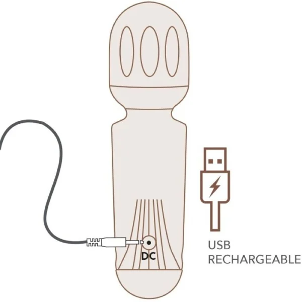 WIEDERAUFLADBARER MINI-ZAUBERSTAB MIT 16 FUNKTIONEN, PFINGSTROSENROSA VON ROCKS-OFF