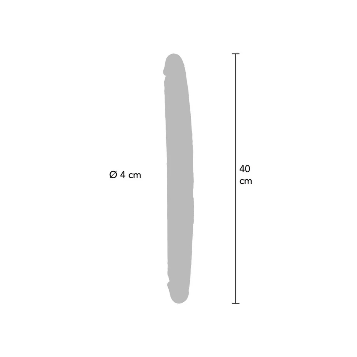 DOPPELENDES SILIKON-DILDO KARAMELL 40 CM VON GET REAL