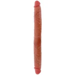 DOPPELENDES SILIKON-DILDO KARAMELL 46 CM VON GET REAL