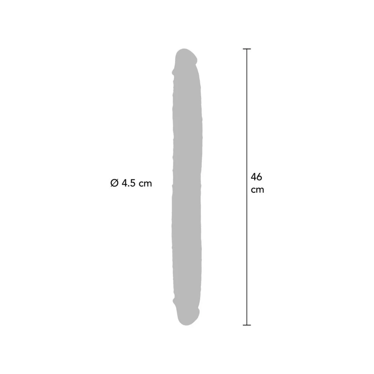 DOPPELENDES SILIKON-DILDO KARAMELL 46 CM VON GET REAL