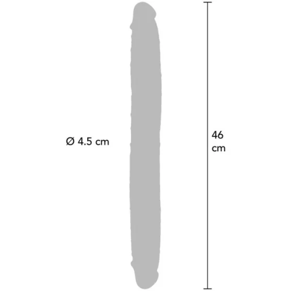 DOPPELENDES SILIKON-DILDO KARAMELL 46 CM VON GET REAL