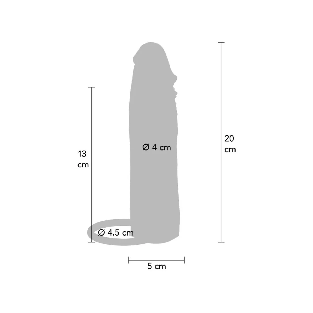HYDRIERTE HAUT SILIKON-PENISHÜLLE KARAMELLN 20 CM VON GET REAL