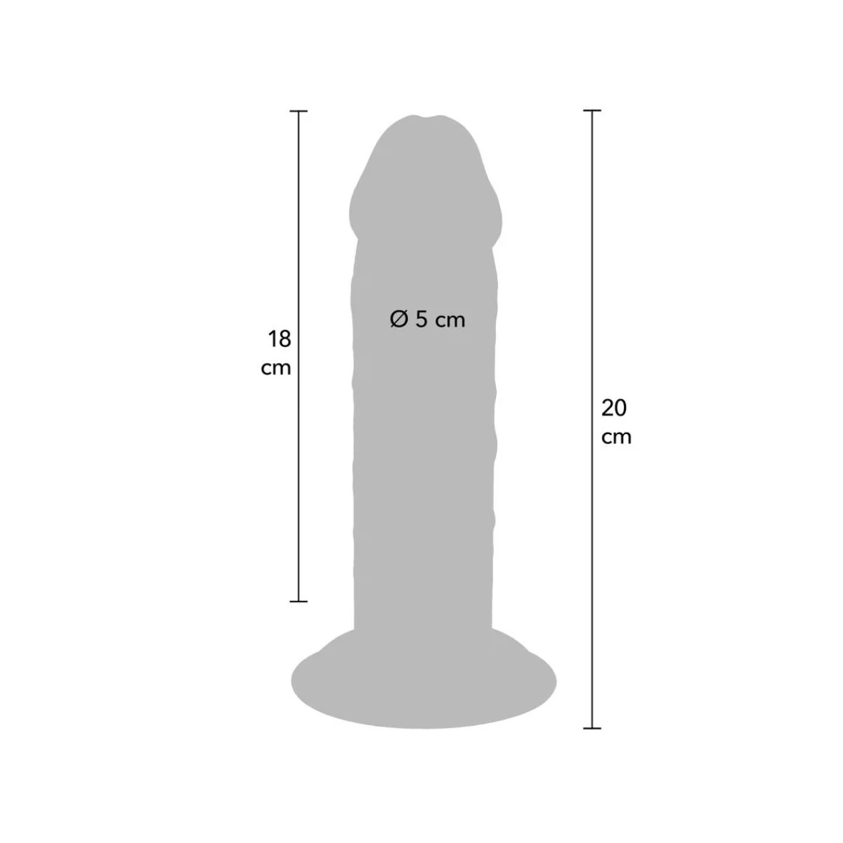 DELUXE DICKER DOPPELDICHTER TPE-PENDIGES 20 CM VON GET REAL