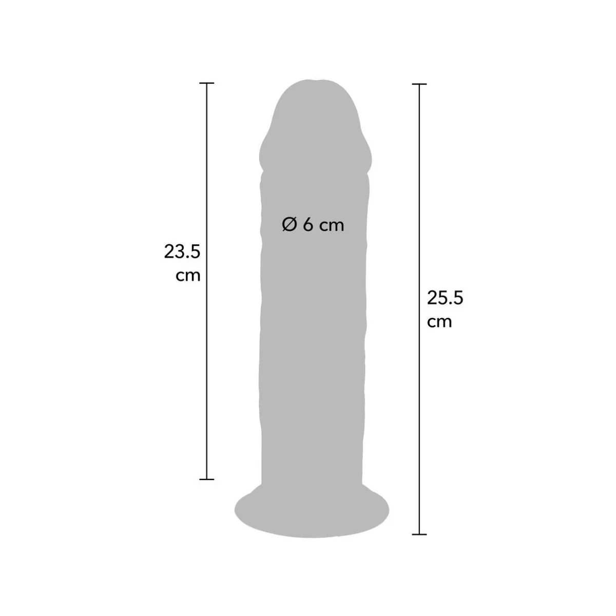 DELUXE THICK DOUBLE-DENSITY TPE COCK 25.5 CM VON GET REAL