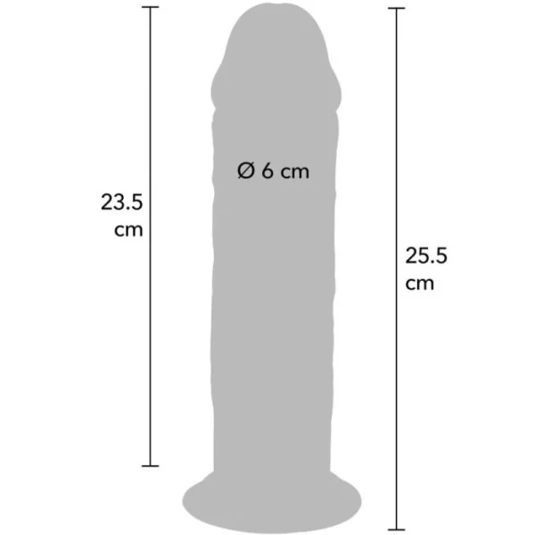DELUXE THICK DOUBLE-DENSITY TPE COCK 25.5 CM VON GET REAL