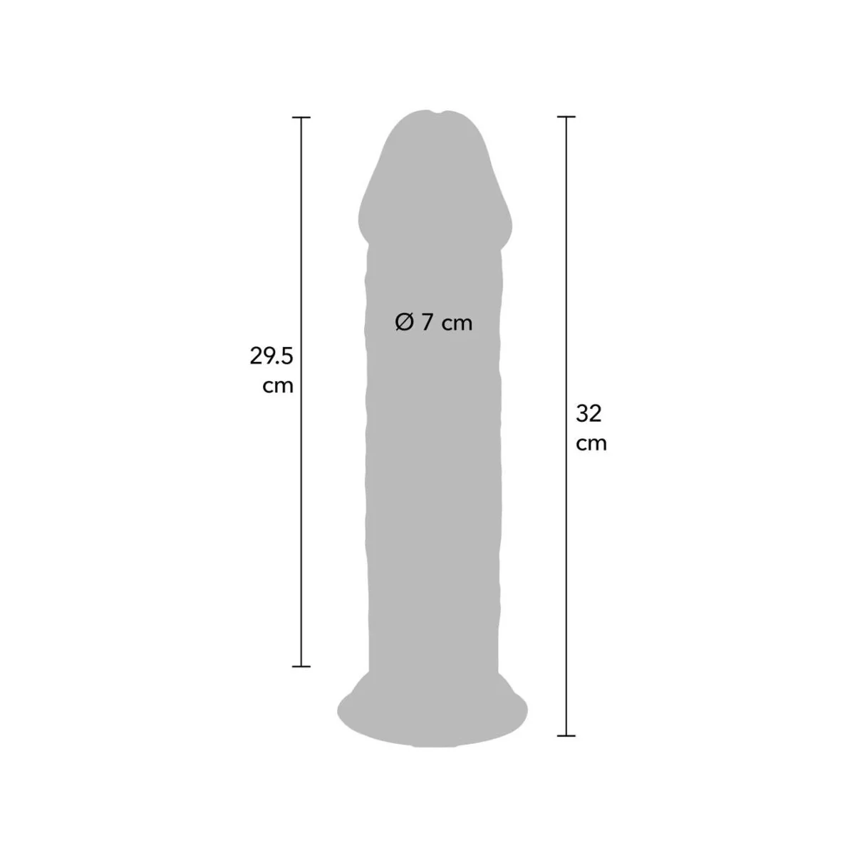 DELUXE THICK DOUBLE-DENSITY TPE COCK 32 CM VON GET REAL