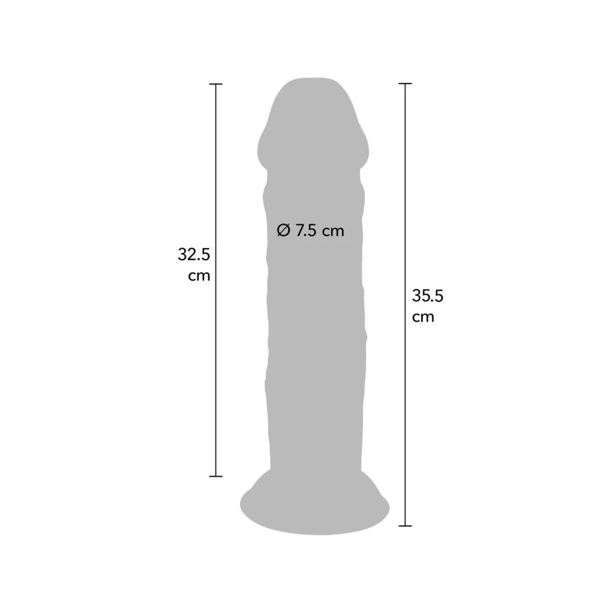 DELUXE THICK DOUBLE-DENSITY TPE COCK 35.5 CM VON GET REAL