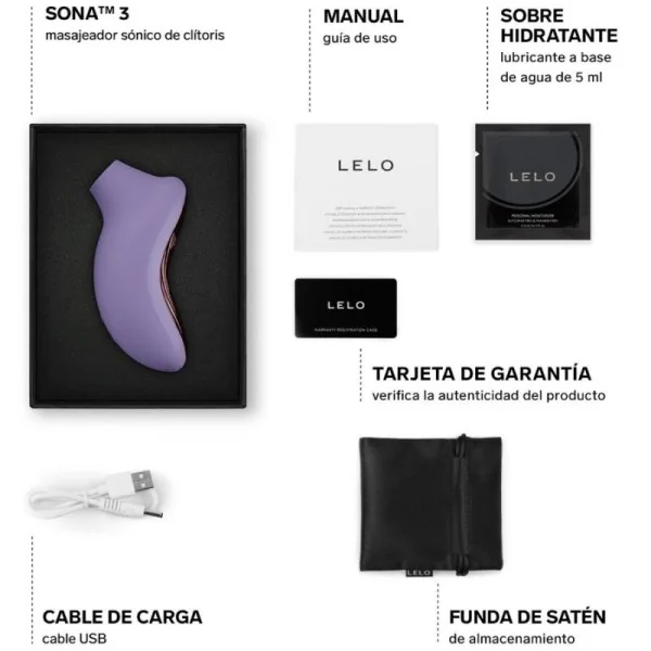 SONA 3 SONIC CLITORAL MASSAGER VIOLET DUSK VON LELO