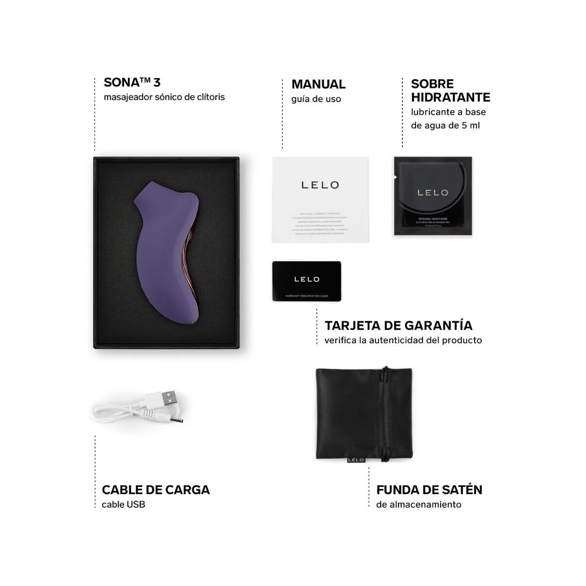 SONA 3 SONIC KLITTORIALMASSAGEGERÄT CYBER PURPLE VON LELO