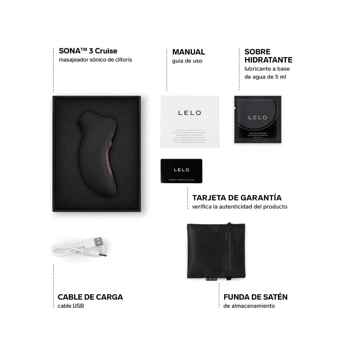 SONA 3 CRUISE SONIC KLITORALSAGER SCHWARZ VON LELO