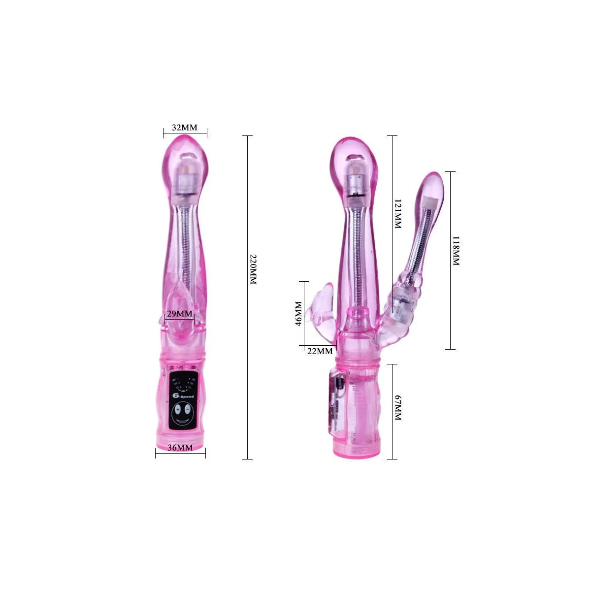 Flexibler Vibrator mit Analstimulator von Baile Vibrators kaufen | Fesselliebe