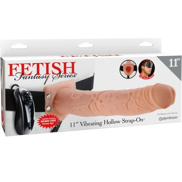 11 Hollow Strap-On Vibrieren mit Hoden 27,9cm Fleisch von Fetish Fantasy Series kaufen | Fesselliebe
