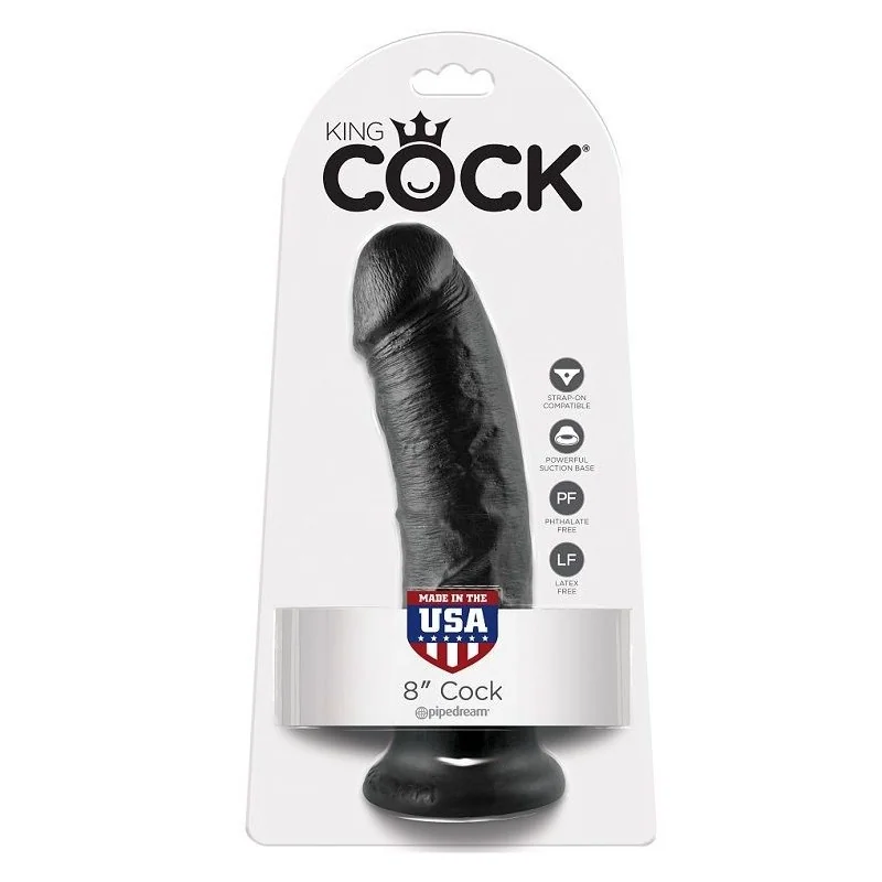 8 Dildo Schwarz 20.3 cm von King Cock kaufen | Fesselliebe