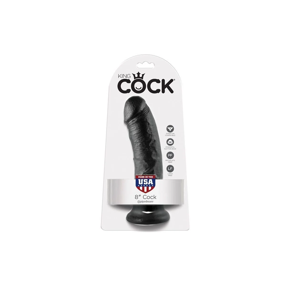 8 Dildo Schwarz 20.3 cm von King Cock kaufen | Fesselliebe