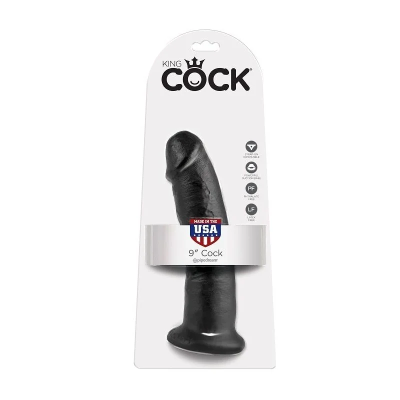 9 Dildo Schwarz 22.9 cm von King Cock kaufen | Fesselliebe