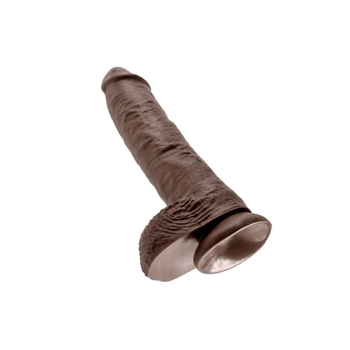 10 Dildo Braun mit Eier 25.4 cm von King Cock kaufen | Fesselliebe