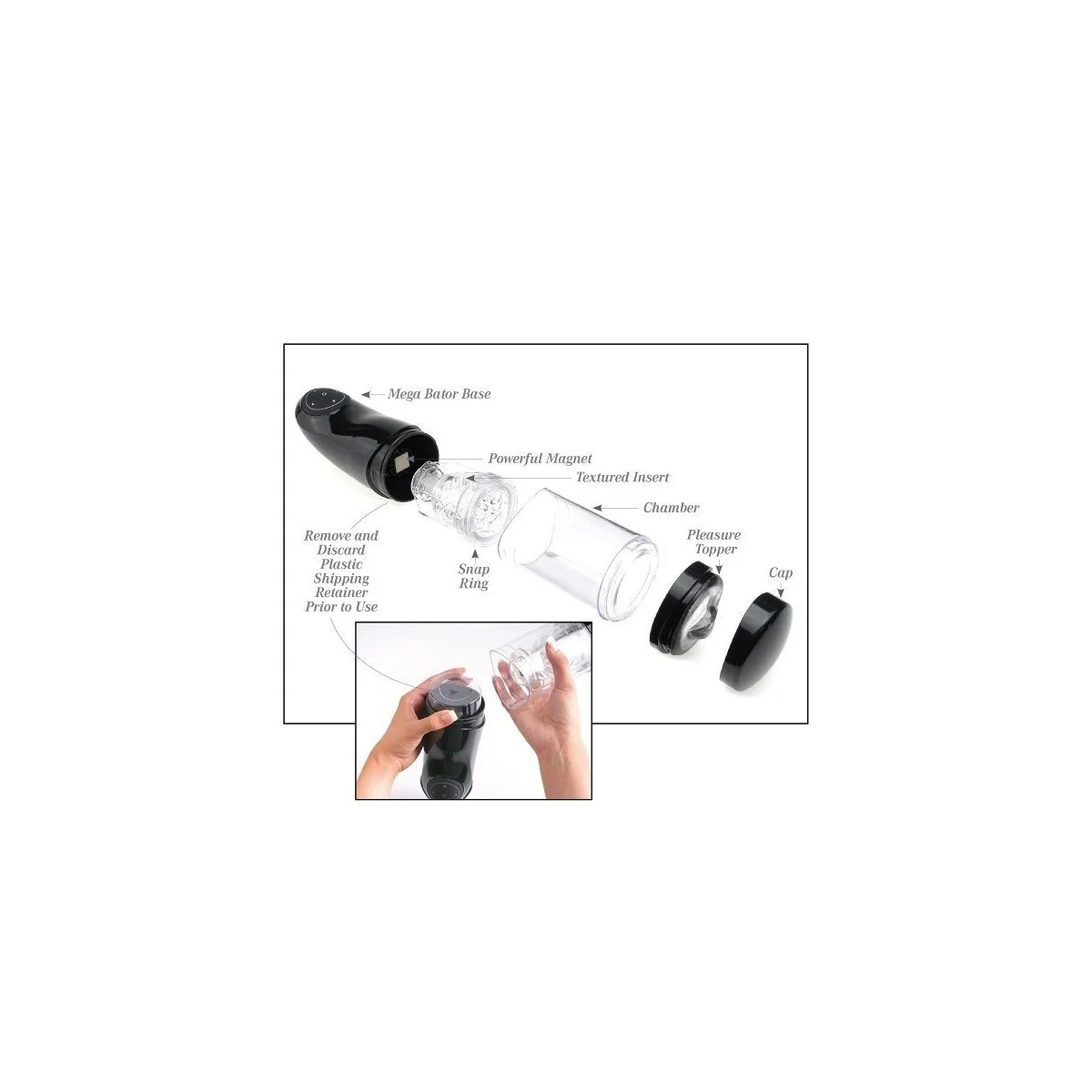 Pdx Mega Bator Usb-Mnnlicher Masturbator Vagina Weiss von Extreme Toyz kaufen | Fesselliebe