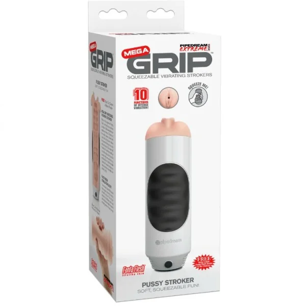 Pipedream Mega Grip Vagina Masturbator Vibrator von Extreme Toyz kaufen | Fesselliebe
