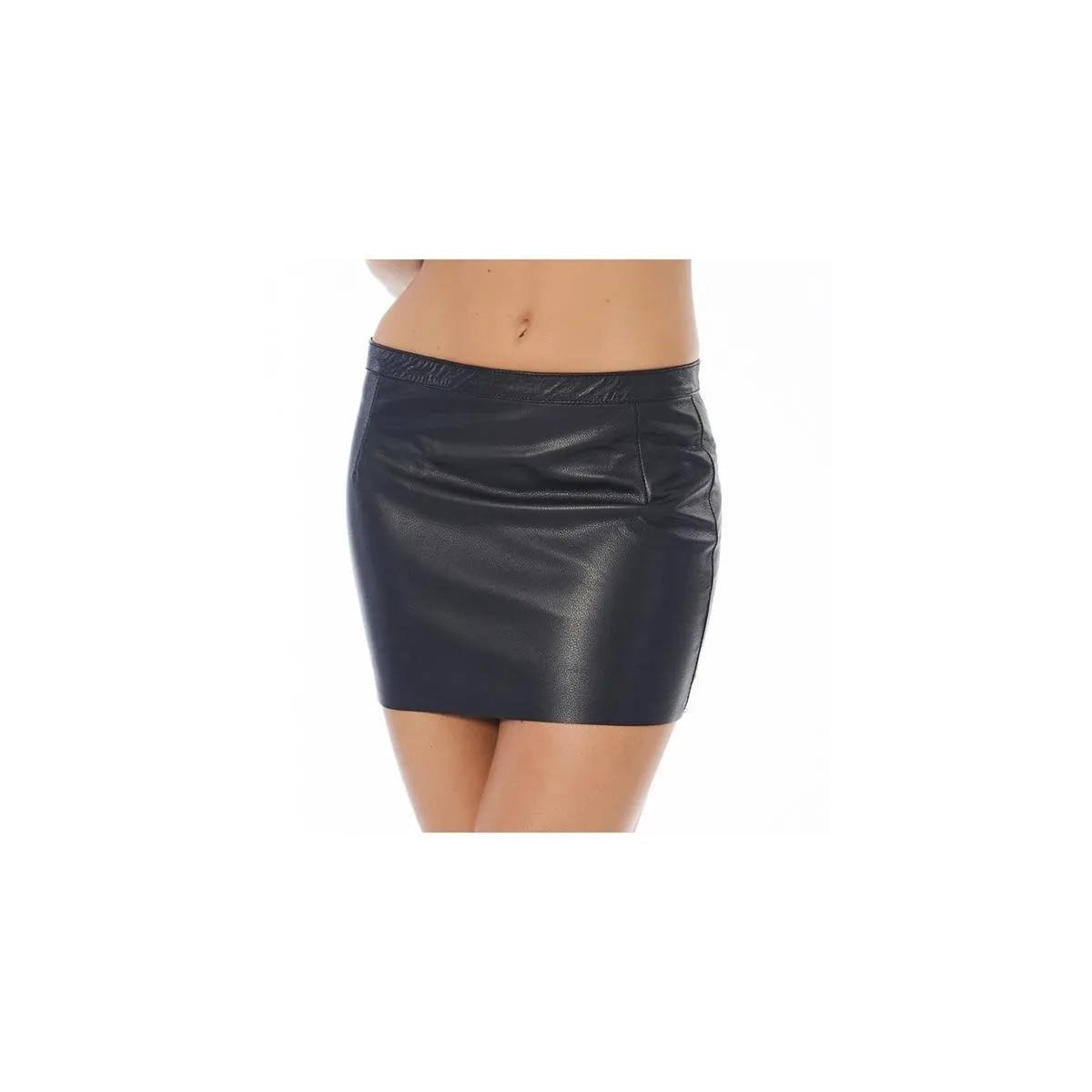 Leder-Minirock mit Reissverschluss von Bondage Play | Fesselliebe.de