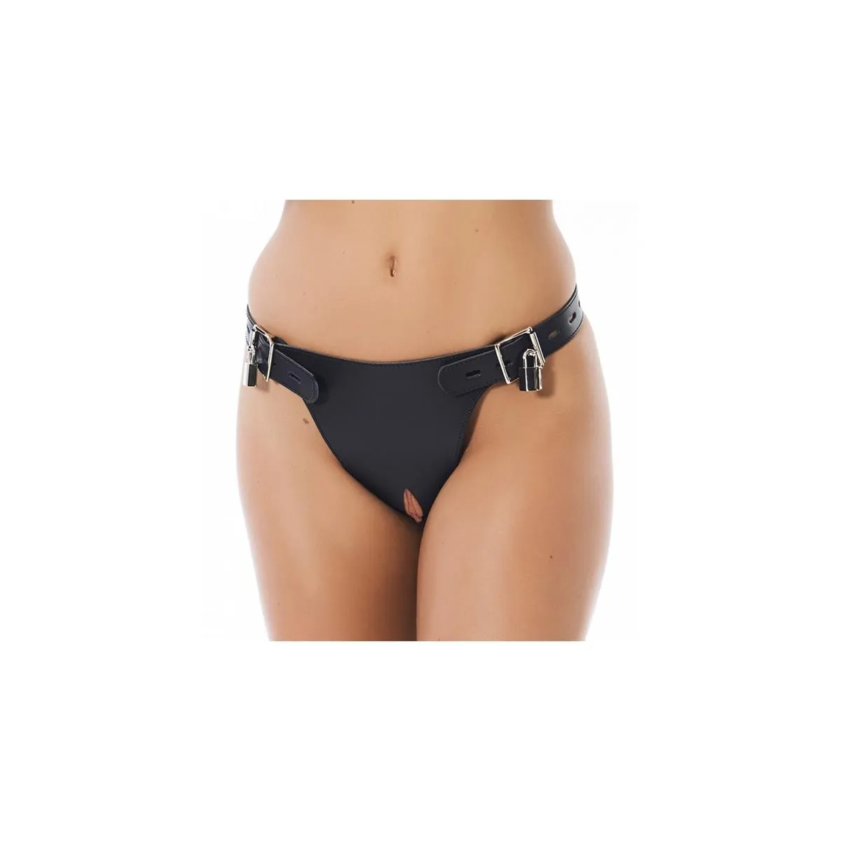 Verstellbarer Leder-Keuschheitsslip von Bondage Play | Fesselliebe.de