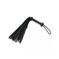 Geflochtene Lederpeitsche, Schwarz von Bondage Play