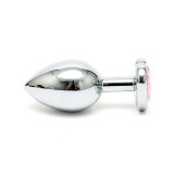 Analplug aus Plattiertem Stahl mit Rosa Kristallherz von Bondage Play | Fesselliebe.de