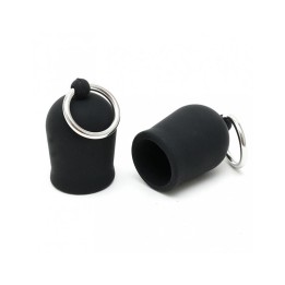 Nippelsauger mit Ring Silikon Schwarz von Bondage Play | Fesselliebe.de