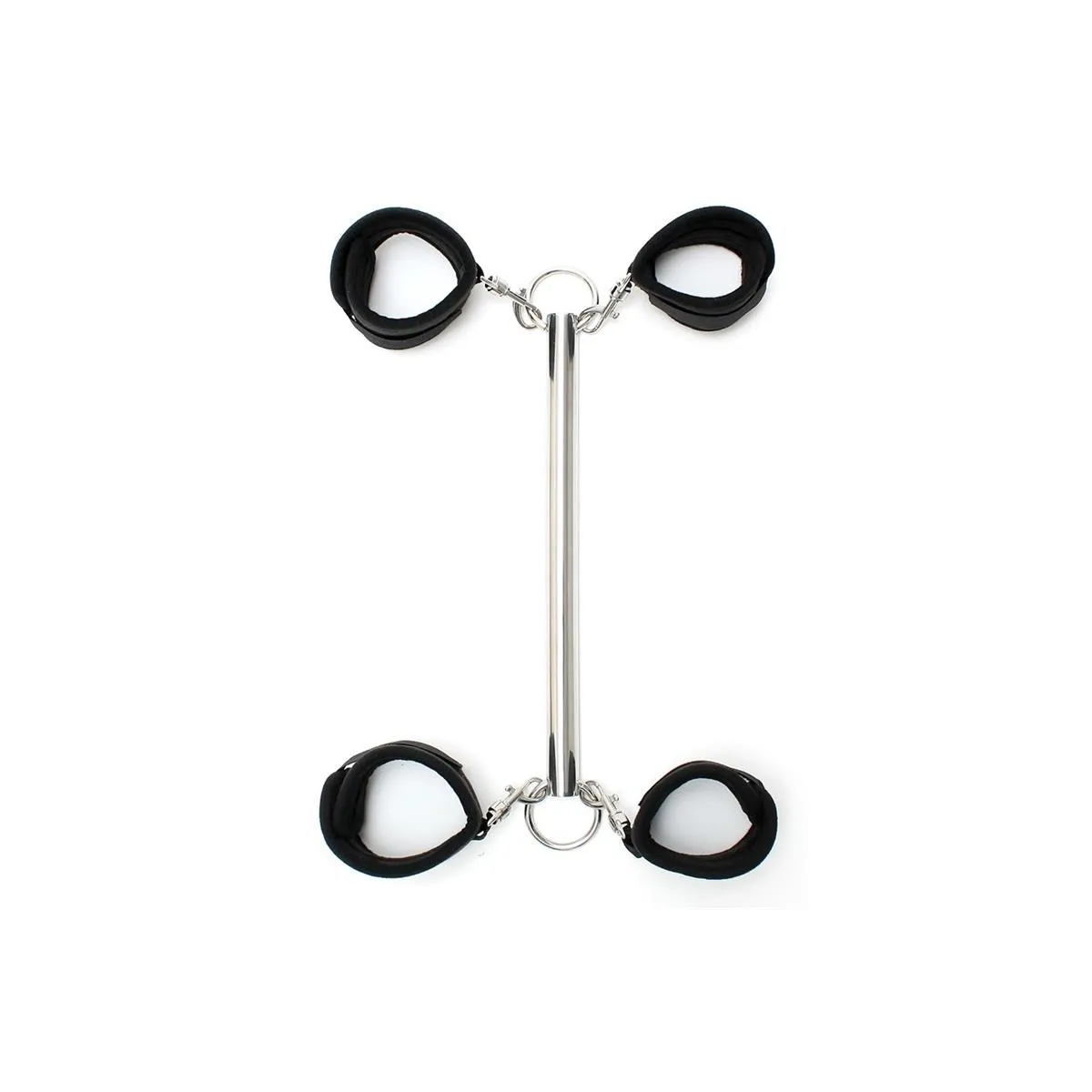 Spreizstange mit Abnehmbaren 4 Manschetten Schwarz von Bondage Play | Fesselliebe.de