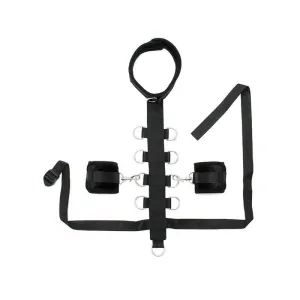 Set Halsband mit Manschetten Schwarz von Bondage Play