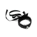 Halsband In Satinoptik Schwarz von Bondage Play