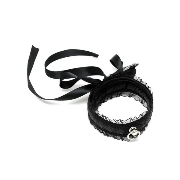Halsband In Satinoptik Schwarz von Bondage Play | Fesselliebe.de