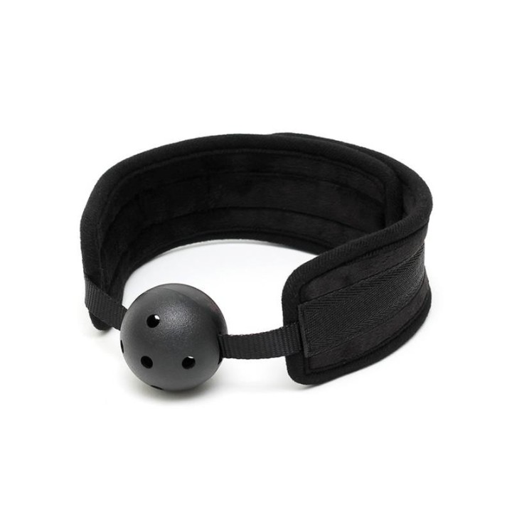 Atmungsaktiver Knebelball Schwarz von Bondage Play | Fesselliebe.de