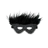Luxusmaske mit Federn Schwarz von Bondage Play | Fesselliebe.de