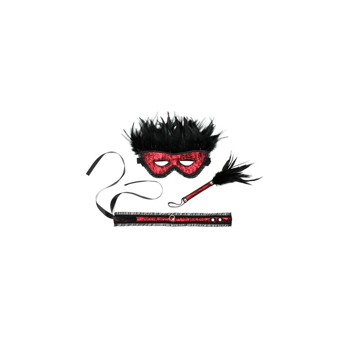 3-Teiliges Luxus-Dominaset Rot von Bondage Play | Fesselliebe.de