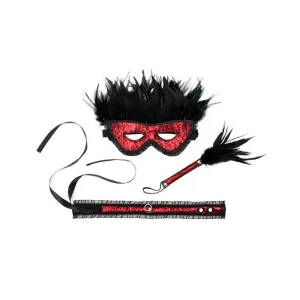 3-Teiliges Luxus-Dominaset Rot von Bondage Play