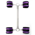 Spreizstange mit Abnehmbaren 4 Manschetten Lila von Bondage Play