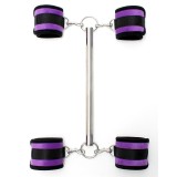 Spreizstange mit Abnehmbaren 4 Manschetten Lila von Bondage Play | Fesselliebe.de