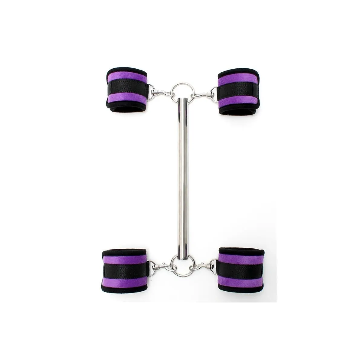 Spreizstange mit Abnehmbaren 4 Manschetten Lila von Bondage Play | Fesselliebe.de