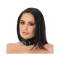 Lederhalsband mit Nieten und D-Ring von Bondage Play