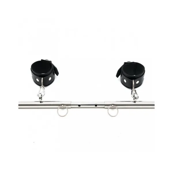 Spreizstange, Metall mit Manschetten – Verstellbar von Bondage Play | Fesselliebe.de